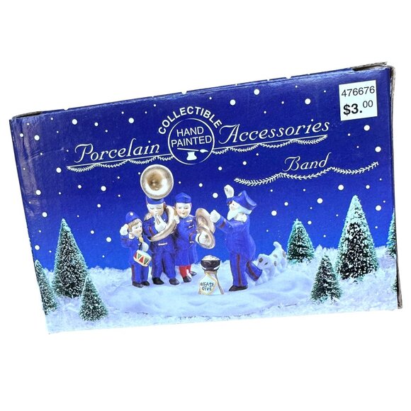 Porcelain Band Conductor Puppy Figurine Please Give Christmas Four Star Intl - Picture 8 of 12